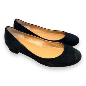 J. Crew Lily Black Suede Covered-Heel Flats Women’s 7